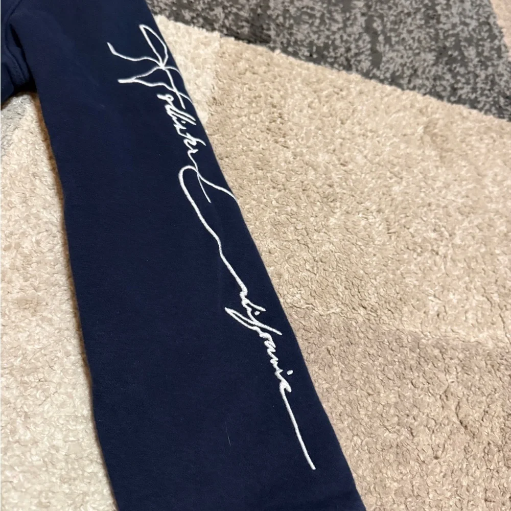 Hollister Dark Blue Hoodie with Logo- Small - Picture 4 of 6